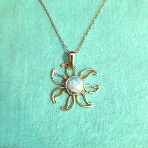 Dominican Larimar Sun Necklace